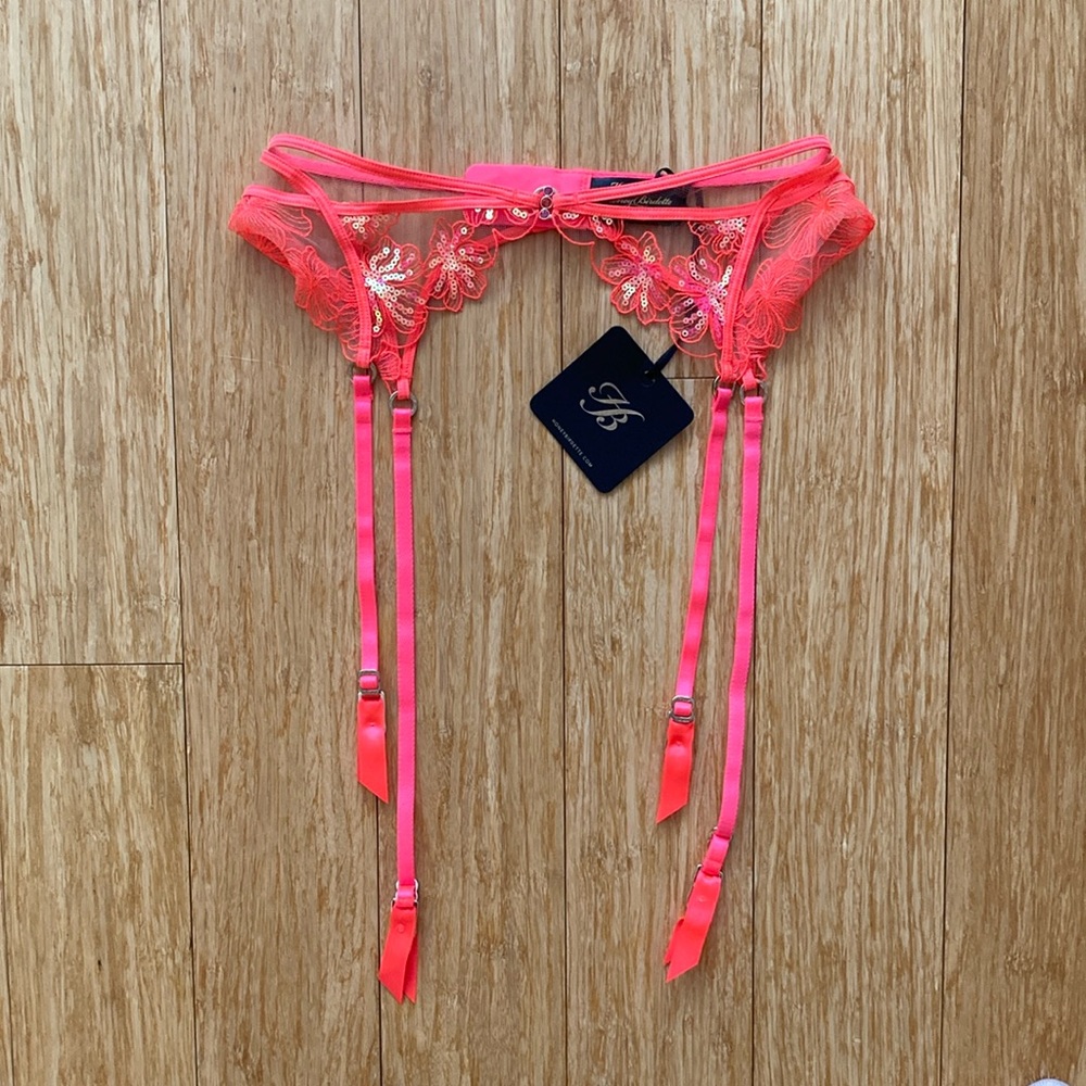 Honey Birdette Lola Neon Pink Garter Belt
